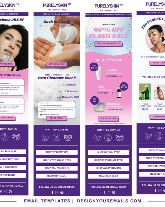 PurelySkin Email Template Stack