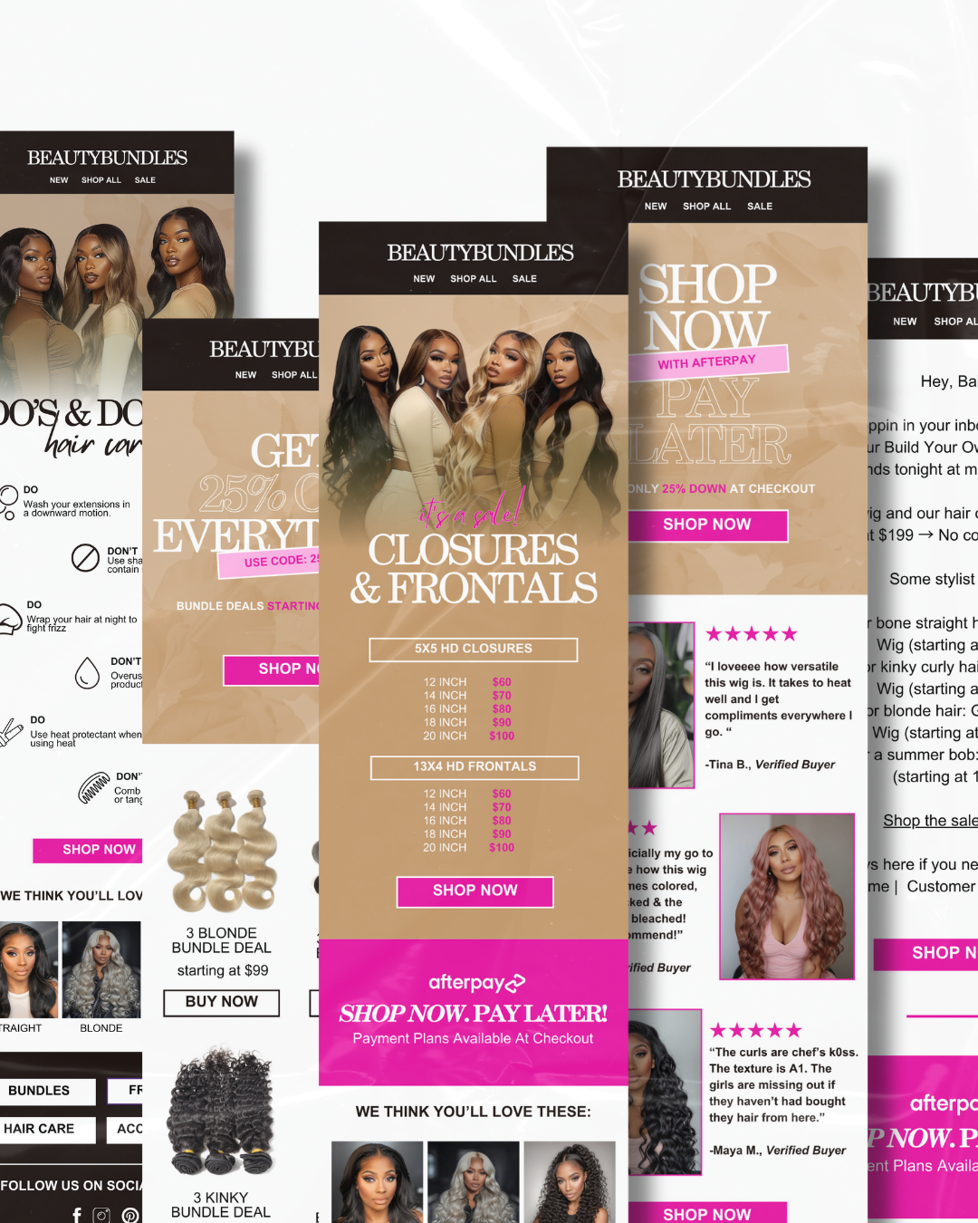 BeautyBundles Email Template Stack